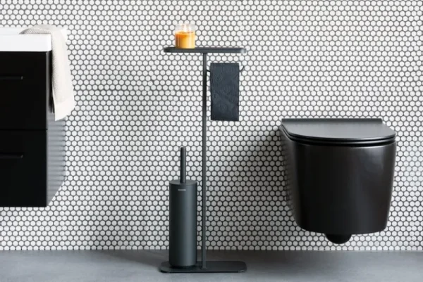 Brabantia Badezimmeraccessoires^MindSet Toilettenbutler, Silikon, Mineral Infinite Grey