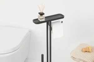 Brabantia Badezimmeraccessoires^MindSet Toilettenbutler, Silikon, Mineral Infinite Grey