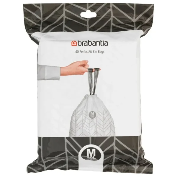 Brabantia Papierkörbe & Recycling-behälter | Abfalleimer^PerfectFit Müllbeutel, 60 l (M), Spenderbeutel mit 40 Stück
