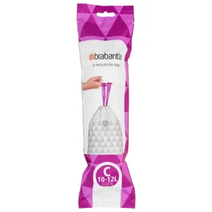 Brabantia Papierkörbe & Recycling-behälter | Abfalleimer^PerfectFit Müllbeutel, 10–12 l, 20 Stück, C, Weiß