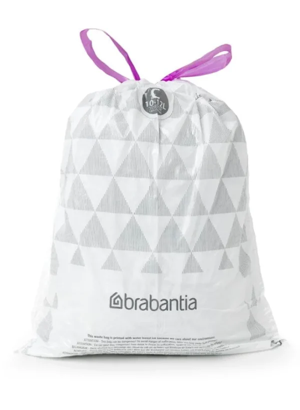 Brabantia Papierkörbe & Recycling-behälter | Abfalleimer^PerfectFit Müllbeutel, 10–12 l, 20 Stück, C, Weiß
