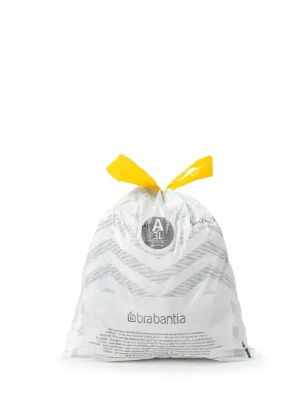Brabantia Papierkörbe & Recycling-behälter | Abfalleimer^PerfectFit Müllbeutel, 3 l, 20 Stück, A, Weiß