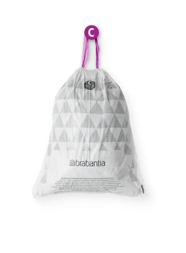 Brabantia Papierkörbe & Recycling-behälter | Abfalleimer^PerfectFit Müllbeutel, 10–12 l, 20 Stück, C, Weiß