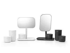 Brabantia Badezimmeraccessoires^ReNew Aufbewahrungsbehälter, 3 Stück, Dunkelgrau