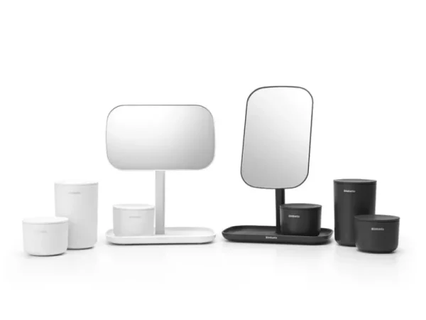 Brabantia Badezimmeraccessoires^ReNew Aufbewahrungsbehälter, 3 Stück, Dunkelgrau