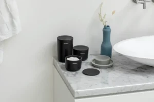 Brabantia Badezimmeraccessoires^ReNew Aufbewahrungsbehälter, 3 Stück, Dunkelgrau