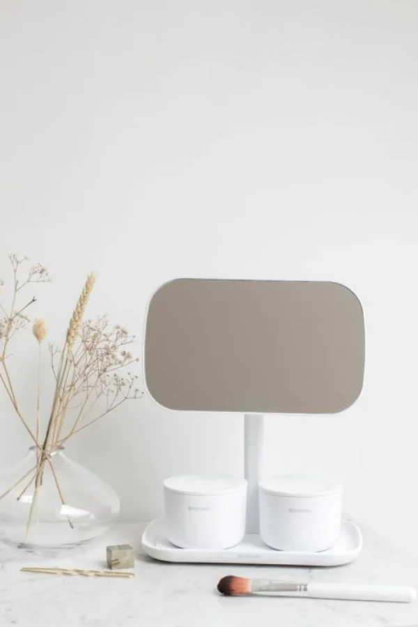 Brabantia Badezimmerspiegel | Spiegel^ReNew Spiegel mit Ablagefläche, Weiß