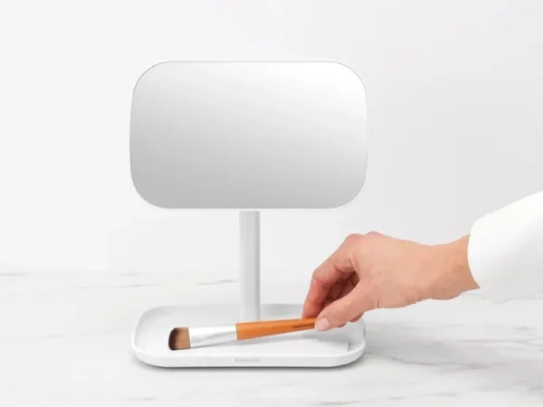 Brabantia Badezimmerspiegel | Spiegel^ReNew Spiegel mit Ablagefläche, Weiß