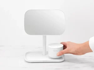 Brabantia Badezimmerspiegel | Spiegel^ReNew Spiegel mit Ablagefläche, Weiß