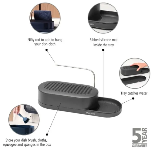Brabantia Küchenutensilien^SinkStyle Organizer, Mineral Infinite Grey