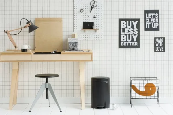 Brabantia Papierkörbe & Recycling-behälter | Abfalleimer^Treteimer newIcon, mattschwarz