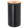 Brabantia Wäschekörbe^Wäschebehälter, 60 l, mattschwarz - Korkdeckel
