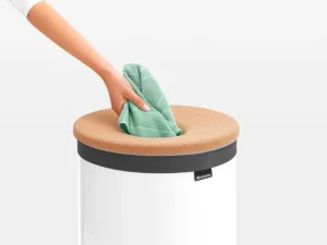 Brabantia Wäschekörbe^Wäschebehälter, 60 l, weiß - Korkdeckel