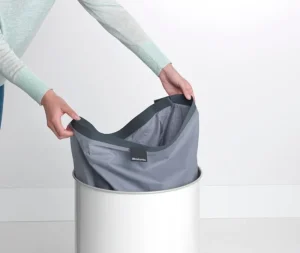 Brabantia Wäschekörbe^Wäschebehälter, 60 l, weiß - Korkdeckel