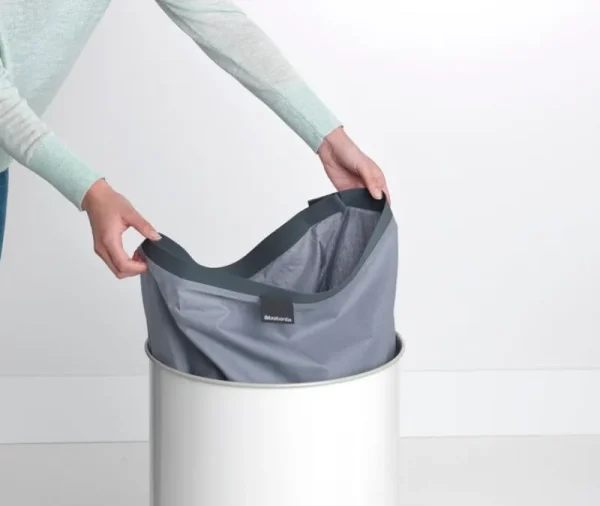 Brabantia Wäschekörbe^Wäschebehälter, 60 l, weiß - Korkdeckel