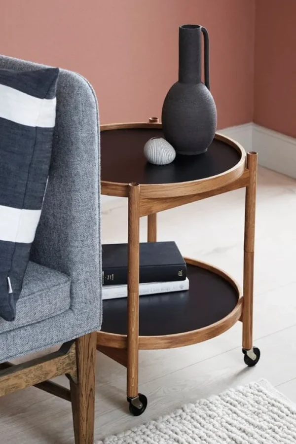 Audo Copenhagen Tische-Brdr. Krüger Bølling Tabletttisch, 50 cm, Eiche geräuchert – Stone