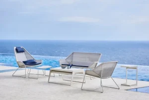 Cane-line Terrassenmöbel | Sitzgelegenheiten^Breeze Fußhocker, Weißgrau