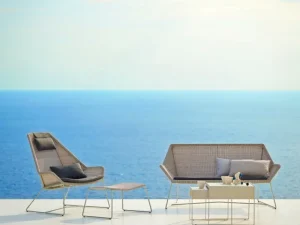 Cane-line Terrassenmöbel | Sitzgelegenheiten^Breeze Fußhocker, Weißgrau