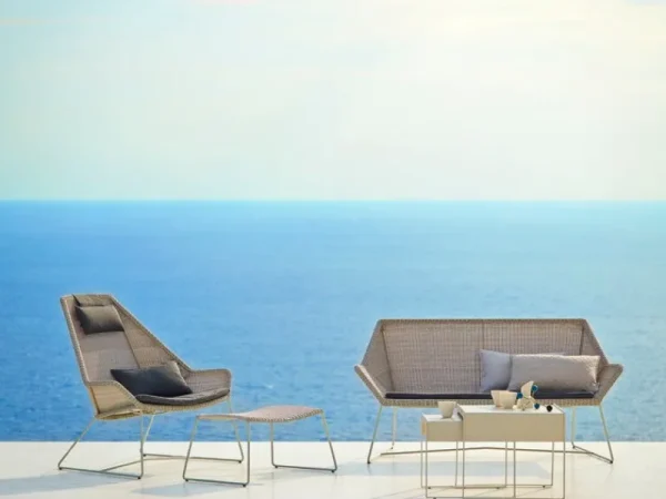 Cane-line Terrassenmöbel | Sitzgelegenheiten^Breeze Fußhocker, Weißgrau