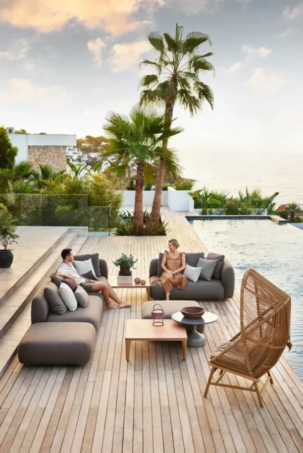 Cane-line Terrassenmöbel^Capture Sofa, 2-Sitzer, Taupe