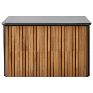 Cane-line Terrassenmöbel^Combine Kissenbox, klein, Teakholz – Lavagrau