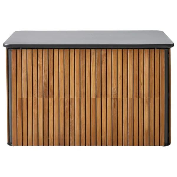 Cane-line Terrassenmöbel^Combine Kissenbox, klein, Teakholz – Lavagrau