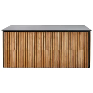 Cane-line Terrassenmöbel^Combine Kissenbox, groß, Teakholz – Lavagrau