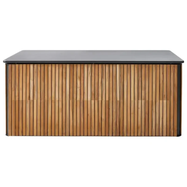 Cane-line Terrassenmöbel^Combine Kissenbox, groß, Teakholz – Lavagrau