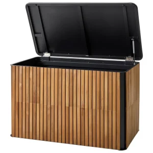 Cane-line Terrassenmöbel^Combine Kissenbox, klein, Teakholz – Lavagrau
