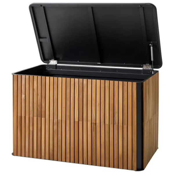 Cane-line Terrassenmöbel^Combine Kissenbox, klein, Teakholz – Lavagrau