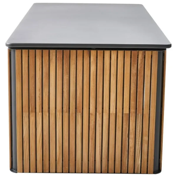 Cane-line Terrassenmöbel^Combine Kissenbox, groß, Teakholz – Lavagrau