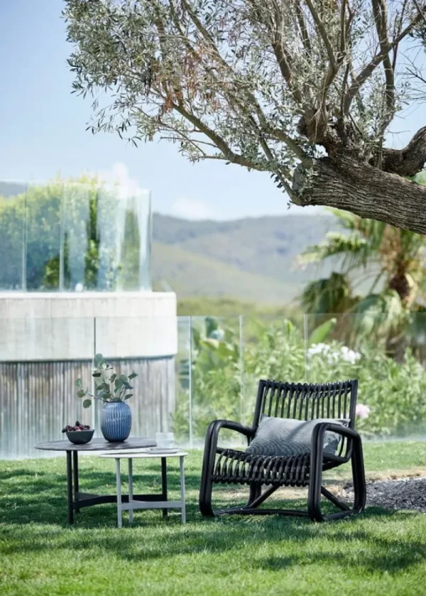 Cane-line Terrassenmöbel^Curve Loungesessel, Lavagrau