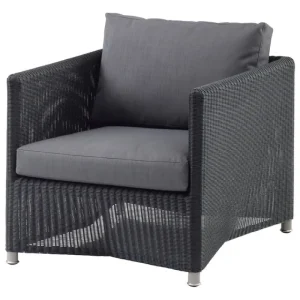 Cane-line Terrassenmöbel^Diamond Loungesessel, Graphit – Grau