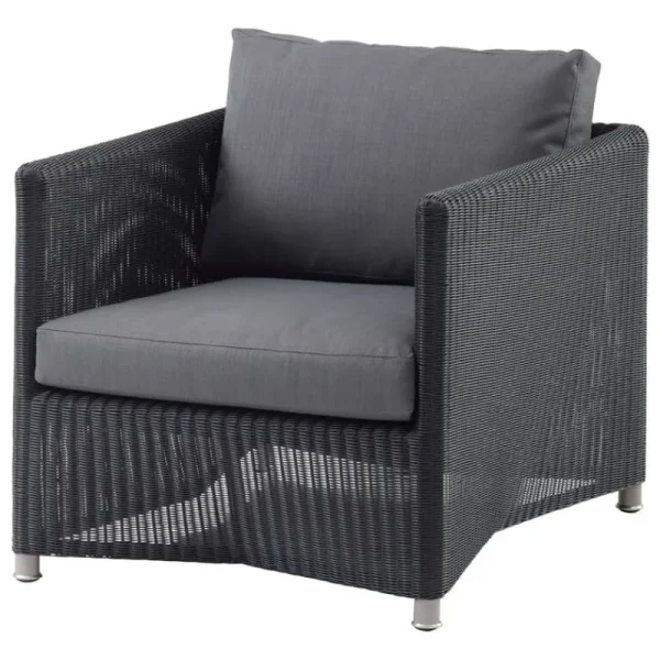Cane-line Terrassenmöbel^Diamond Loungesessel, Graphit – Grau