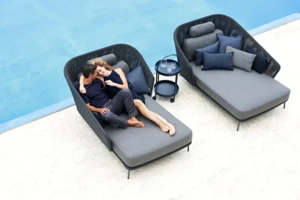 Cane-line Outdoor-textilien | Kissen^Divine Kissen, 50 x 50 x 12 cm, mitternachtsblau