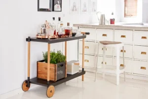 Cane-line Außenküche | Terrassenmöbel^Frame Teewagen, Teak – lavagrau