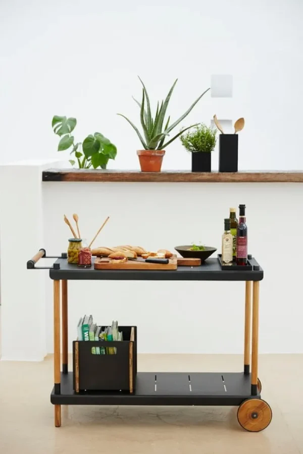 Cane-line Außenküche | Terrassenmöbel^Frame Teewagen, Teak – lavagrau