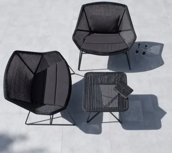 Cane-line Outdoor-textilien^Kissenset für Breeze Hochlehner Stuhl, Schwarz