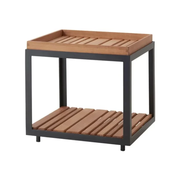 Cane-line Terrassenmöbel^Level Couchtisch, klein, Teakholz – Lavagrau