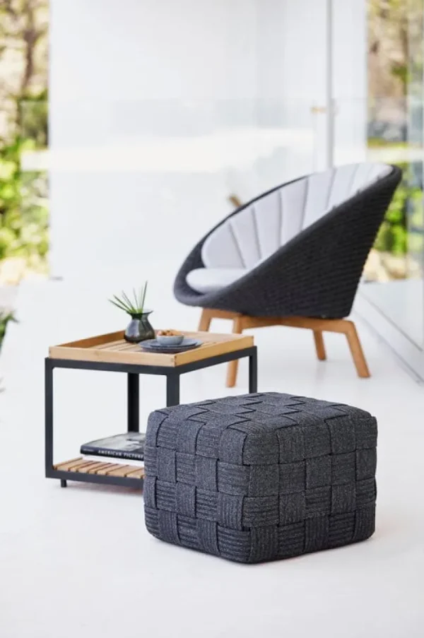 Cane-line Terrassenmöbel^Level Couchtisch, klein, Teakholz – Lavagrau