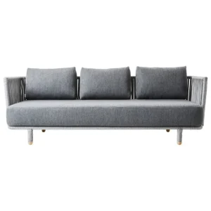 Cane-line Terrassenmöbel^Moments 3-Sitzer-Sofa, Grau
