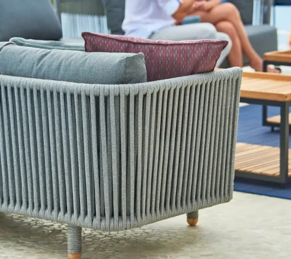 Cane-line Terrassenmöbel^Moments 3-Sitzer-Sofa, Grau