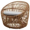 Cane-line Terrassenmöbel^Nest Sessel, rund, Natur – Hellgrau
