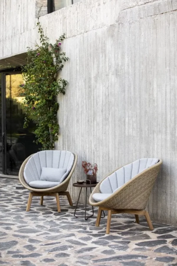 Cane-line Terrassenmöbel^Peacock Loungesessel, Teakholz – Natur hell