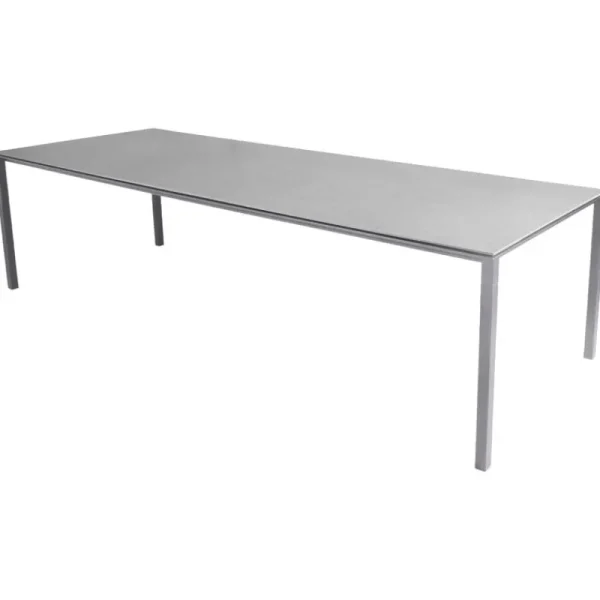 Cane-line Terrassenmöbel | Tische^Pure Esstisch, 280 x 100 cm, Hellgrau - betongraue Keramik