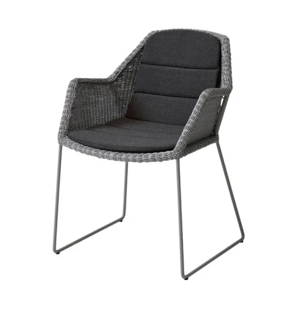 Cane-line Outdoor-textilien^Sitz- und Rückenkissen für Breeze-Outdoorstuhl, Schwarz