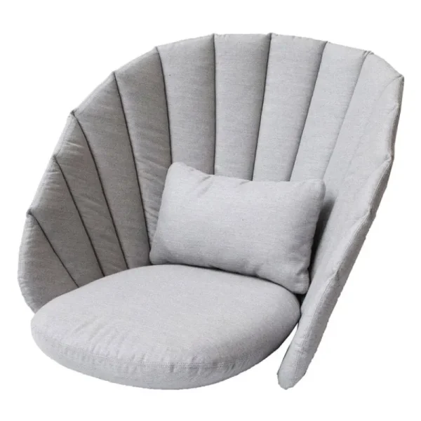 Cane-line Outdoor-textilien^Sitzkissenset für Peacock Loungesessel, Hellgrau
