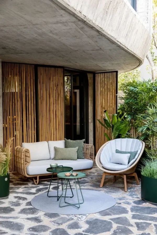 Cane-line Outdoor-textilien^Sitzkissenset für Peacock Loungesessel, Hellgrau