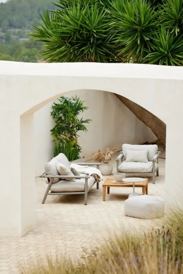 Cane-line Terrassenmöbel^Sticks Loungesessel mit Kissen, Taupe - Sandbeige