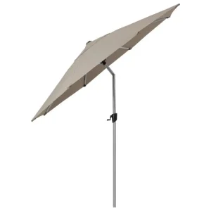 Cane-line Sonnenschirme^Sunshade Sonnenschirm, neigbar, Taupe, Silber